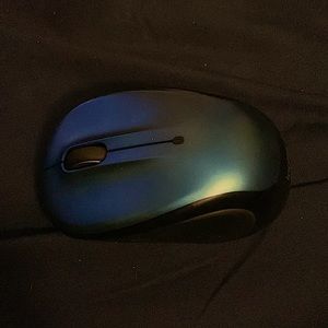 Logitech mouse, blue and black, one size